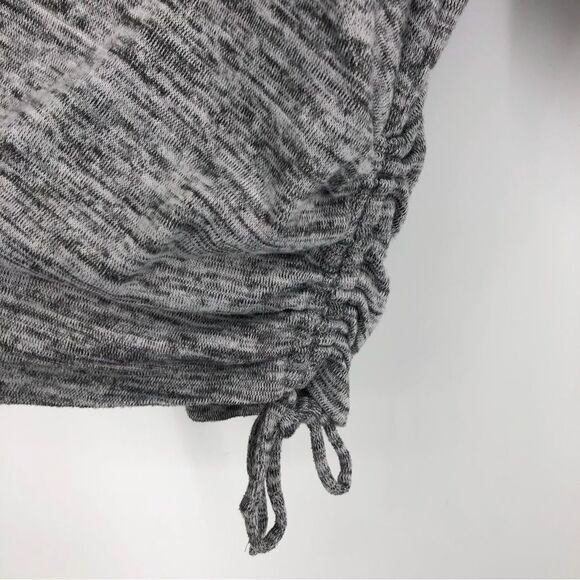 Catherines Shirt Womens 2X Penguin Sequins Gray Marl Ruched Tie Sides 3/4 Sleeve - Picture 5 of 10